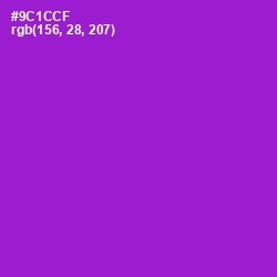 #9C1CCF - Electric Violet Color Image