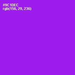 #9C1DEC - Electric Violet Color Image