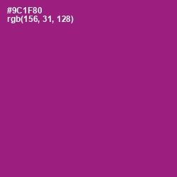 #9C1F80 - Violet Eggplant Color Image
