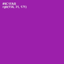 #9C1FAB - Violet Eggplant Color Image