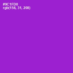 #9C1FD0 - Electric Violet Color Image