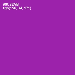 #9C22AB - Violet Eggplant Color Image