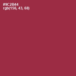 #9C2B44 - Solid Pink Color Image