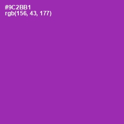 #9C2BB1 - Violet Eggplant Color Image