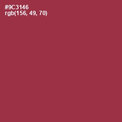 #9C3146 - Solid Pink Color Image
