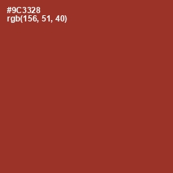 #9C3328 - Prairie Sand Color Image