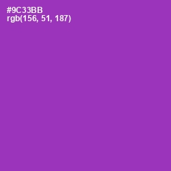 #9C33BB - Violet Eggplant Color Image