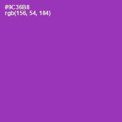 #9C36B8 - Violet Eggplant Color Image