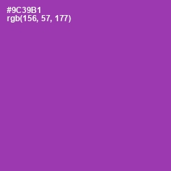 #9C39B1 - Vivid Violet Color Image