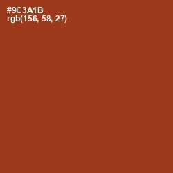 #9C3A1B - Cognac Color Image