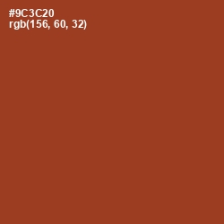 #9C3C20 - Prairie Sand Color Image