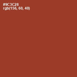 #9C3C28 - Prairie Sand Color Image