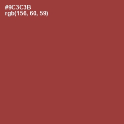 #9C3C3B - Stiletto Color Image