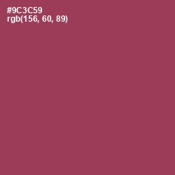 #9C3C59 - Camelot Color Image