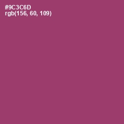 #9C3C6D - Vin Rouge Color Image