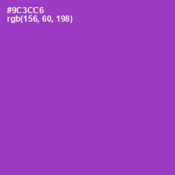 #9C3CC6 - Electric Violet Color Image