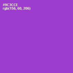 #9C3CCE - Electric Violet Color Image
