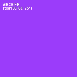 #9C3CFB - Electric Violet Color Image