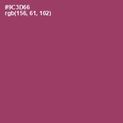 #9C3D66 - Vin Rouge Color Image