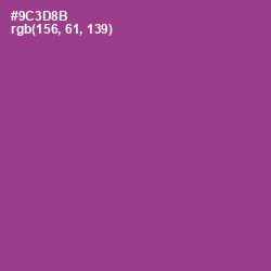 #9C3D8B - Vivid Violet Color Image