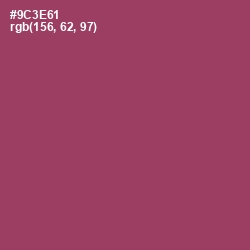 #9C3E61 - Vin Rouge Color Image