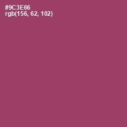 #9C3E66 - Vin Rouge Color Image