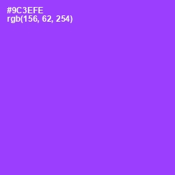 #9C3EFE - Electric Violet Color Image