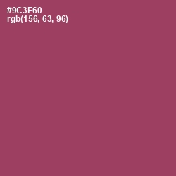 #9C3F60 - Vin Rouge Color Image