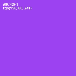 #9C42F1 - Amethyst Color Image