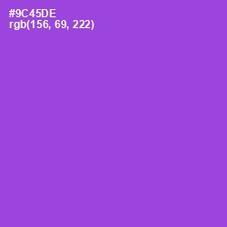 #9C45DE - Amethyst Color Image