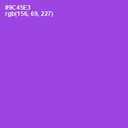 #9C45E3 - Amethyst Color Image