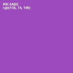 #9C4ABE - Wisteria Color Image