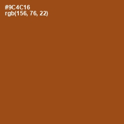 #9C4C16 - Hawaiian Tan Color Image