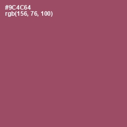 #9C4C64 - Cannon Pink Color Image