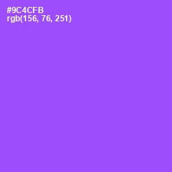 #9C4CFB - Medium Purple Color Image