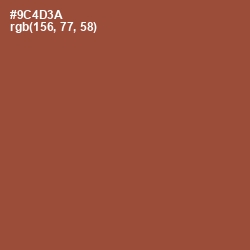 #9C4D3A - Potters Clay Color Image