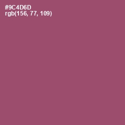 #9C4D6D - Cannon Pink Color Image