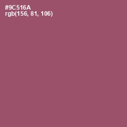 #9C516A - Cannon Pink Color Image