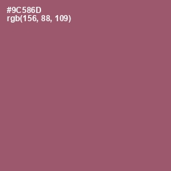 #9C586D - Cannon Pink Color Image