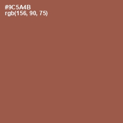 #9C5A4B - Sepia Skin Color Image