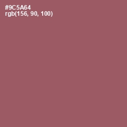 #9C5A64 - Cannon Pink Color Image