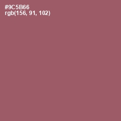 #9C5B66 - Cannon Pink Color Image