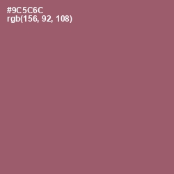#9C5C6C - Cannon Pink Color Image