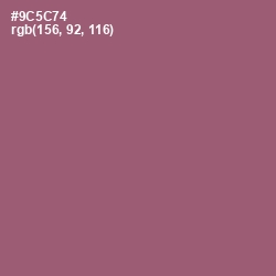 #9C5C74 - Cannon Pink Color Image