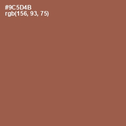 #9C5D4B - Sepia Skin Color Image