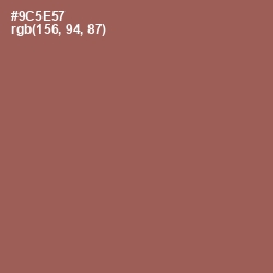 #9C5E57 - Sepia Skin Color Image