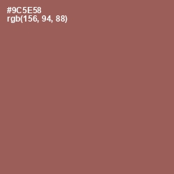 #9C5E58 - Sepia Skin Color Image