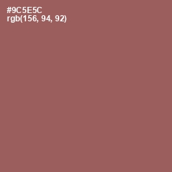 #9C5E5C - Sepia Skin Color Image