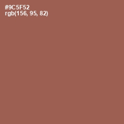 #9C5F52 - Sepia Skin Color Image