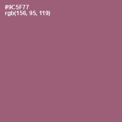 #9C5F77 - Cannon Pink Color Image